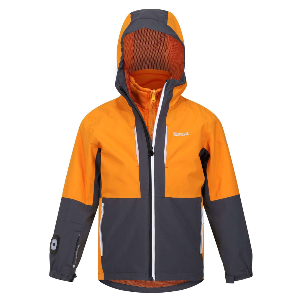 Hydrate VIII 3in1 - Kinder Jacke | mit integrierter Taschenlampe am Ärmel - Orange SlGry/OraPep Bild 5