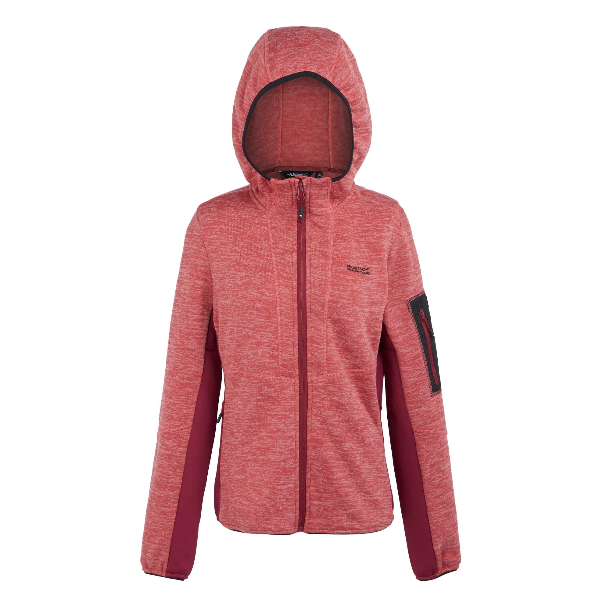 Kemilia Damen Fleecejacke warm gefüttert Rot-Rosa – Sportrabatt