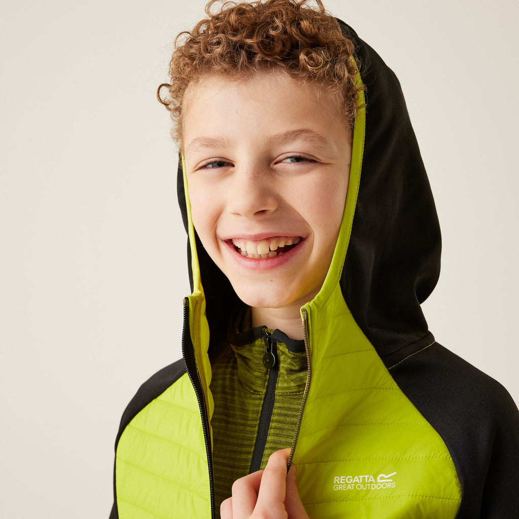 Kielder HybridVIII - Kinder Jacke | mit weicher Warmloft-Isolierung - Grün-Schwarz Black/Citron Lime Bild 4
