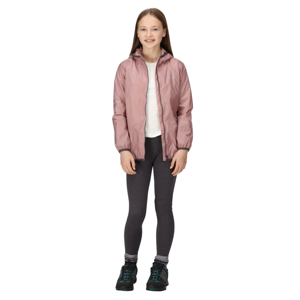 Lever II - Kinder Regenjacke | mit reflektierenden Details - Rosa Dusky Rose Bild 6