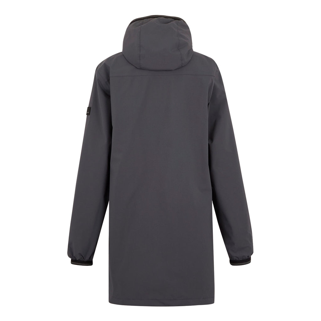 Lioka - Damen Regenmantel | integrierte Sicherheitstasche - Grau Seal Grey Bild 4