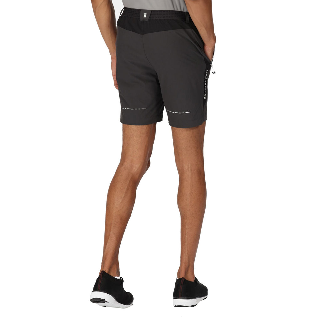 Mountain ShortsII - Herren Short | aus dehnbarem Stretch-Gewebe - Grau Ash/Black Bild 2