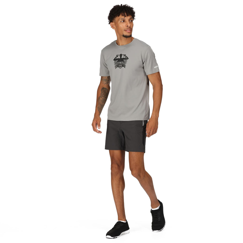 Mountain ShortsII - Herren Short | aus dehnbarem Stretch-Gewebe - Grau Ash/Black Bild 3