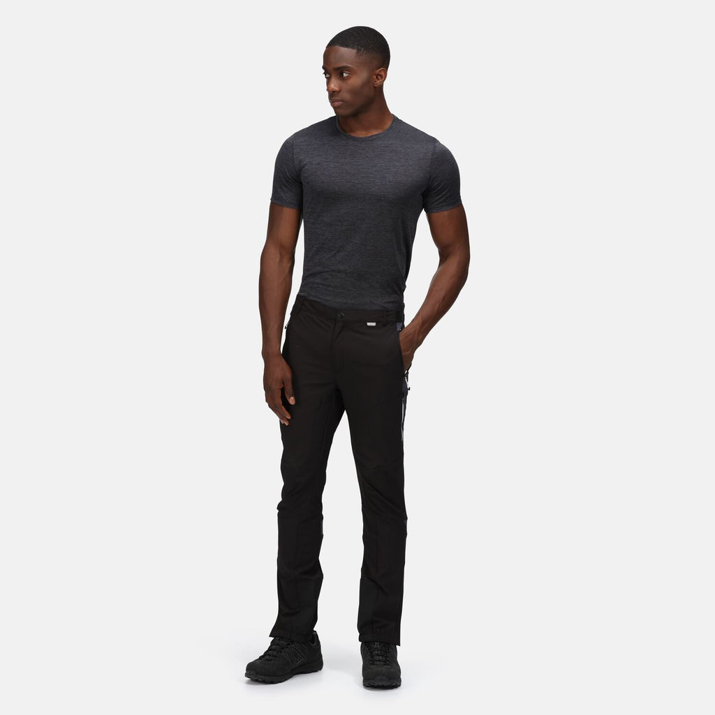Mountain Trs III - Herren Wanderhose | Dehnbar, regenresistent und bequem - Schwarz Blk/IndiaGry Bild 1