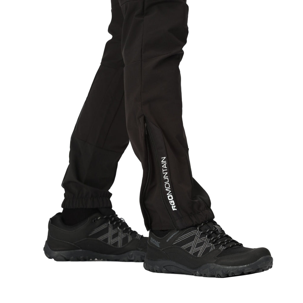 Mountain Wntr Trs - Herren Wanderhose - kurze Beinlänge | dauerhaft wasserabweisend - Schwarz Black/Black Bild 2