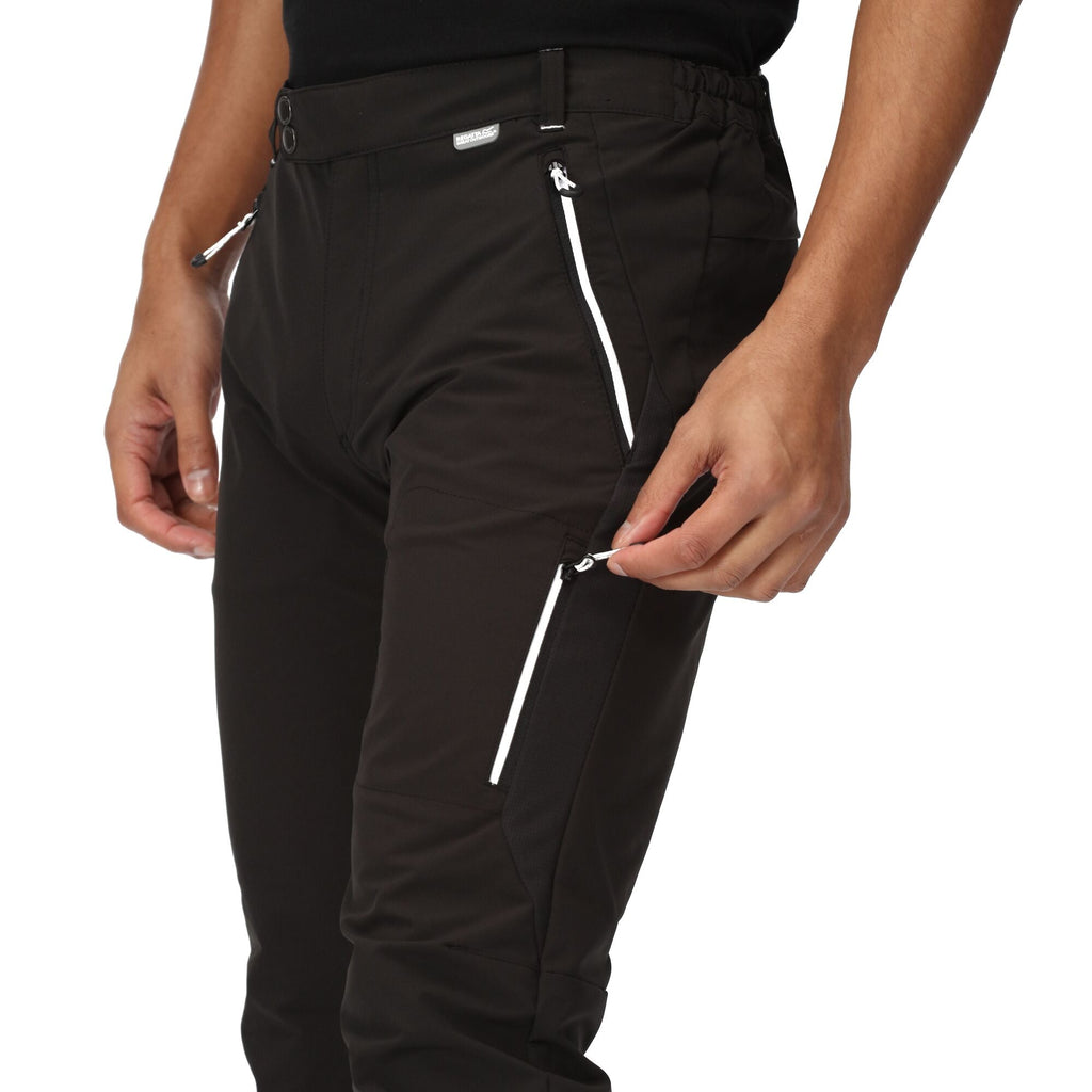 Mountain Wntr Trs - Herren Wanderhose - kurze Beinlänge | dauerhaft wasserabweisend - Schwarz Black/Black Bild 3