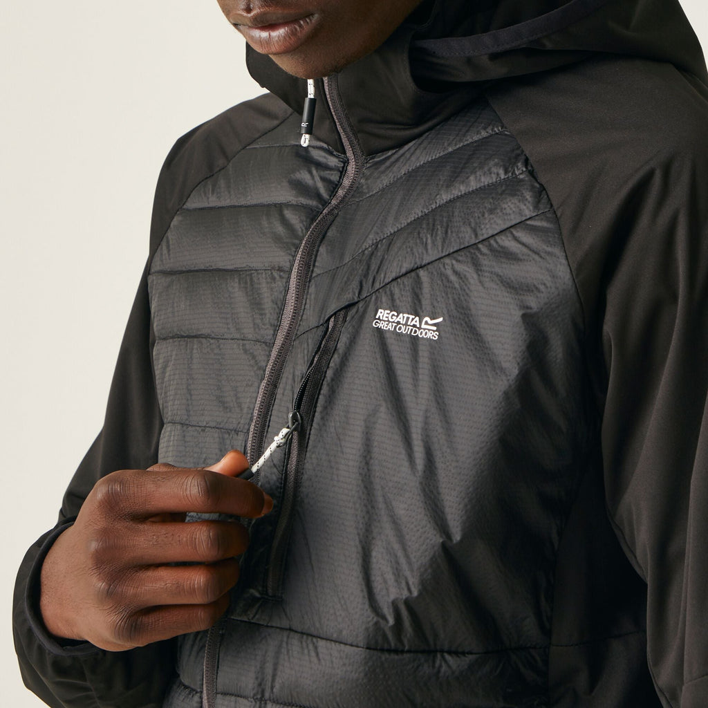 Pro Hybrid - Herren Hybridjacke | leichte Wattierung - Schwarz Black Bild 5