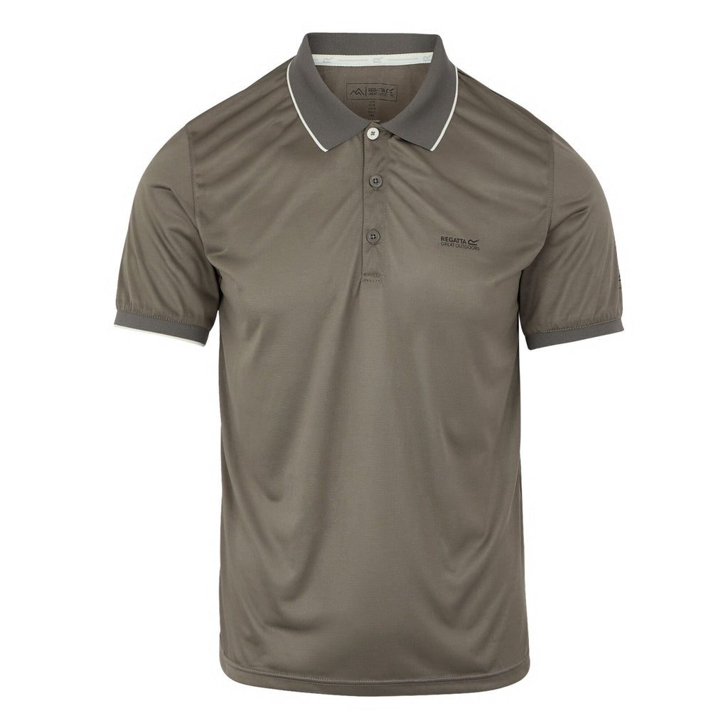 Remex II - Herren Poloshirt | aus meliertem Jersey Gewebe - Braun TreetopSolid Bild 3