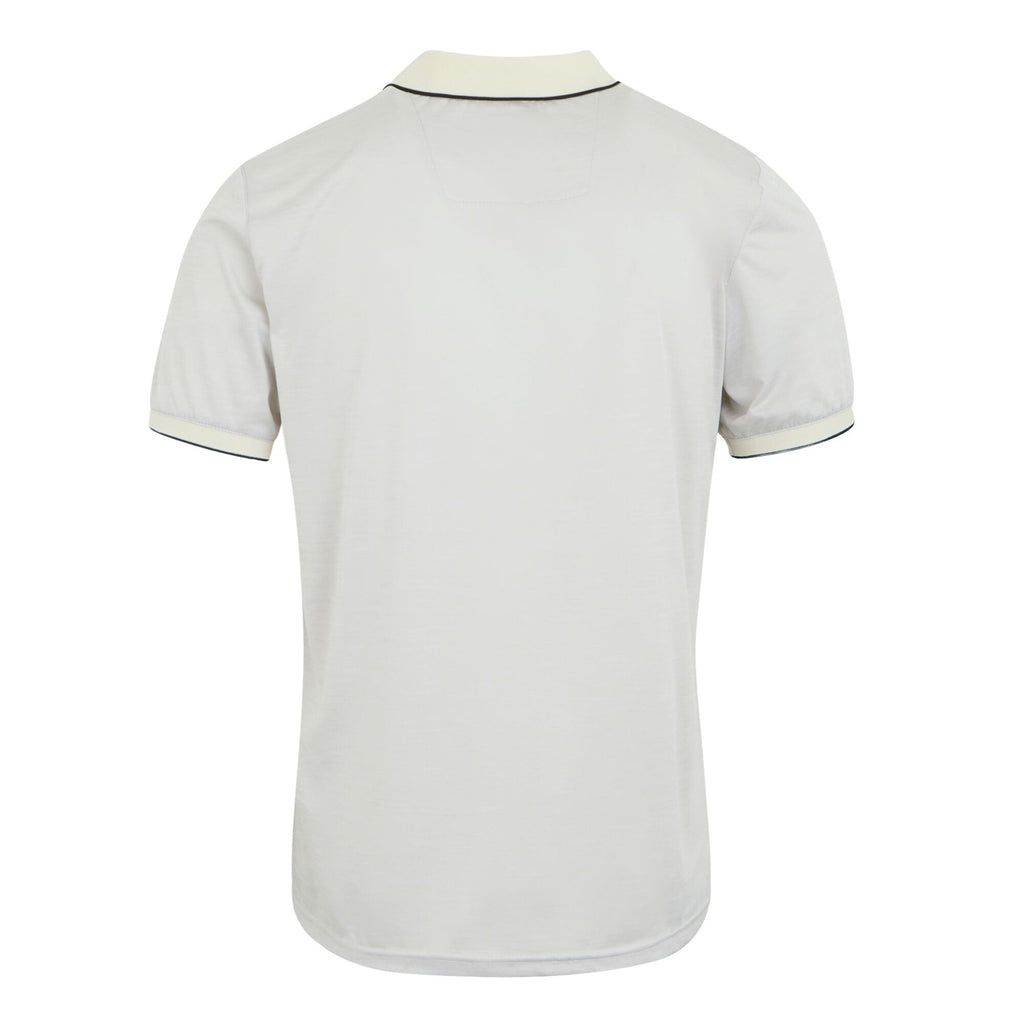 Remex II - Herren Poloshirt | aus meliertem Jersey Gewebe - Weiß Stone White Bild 4