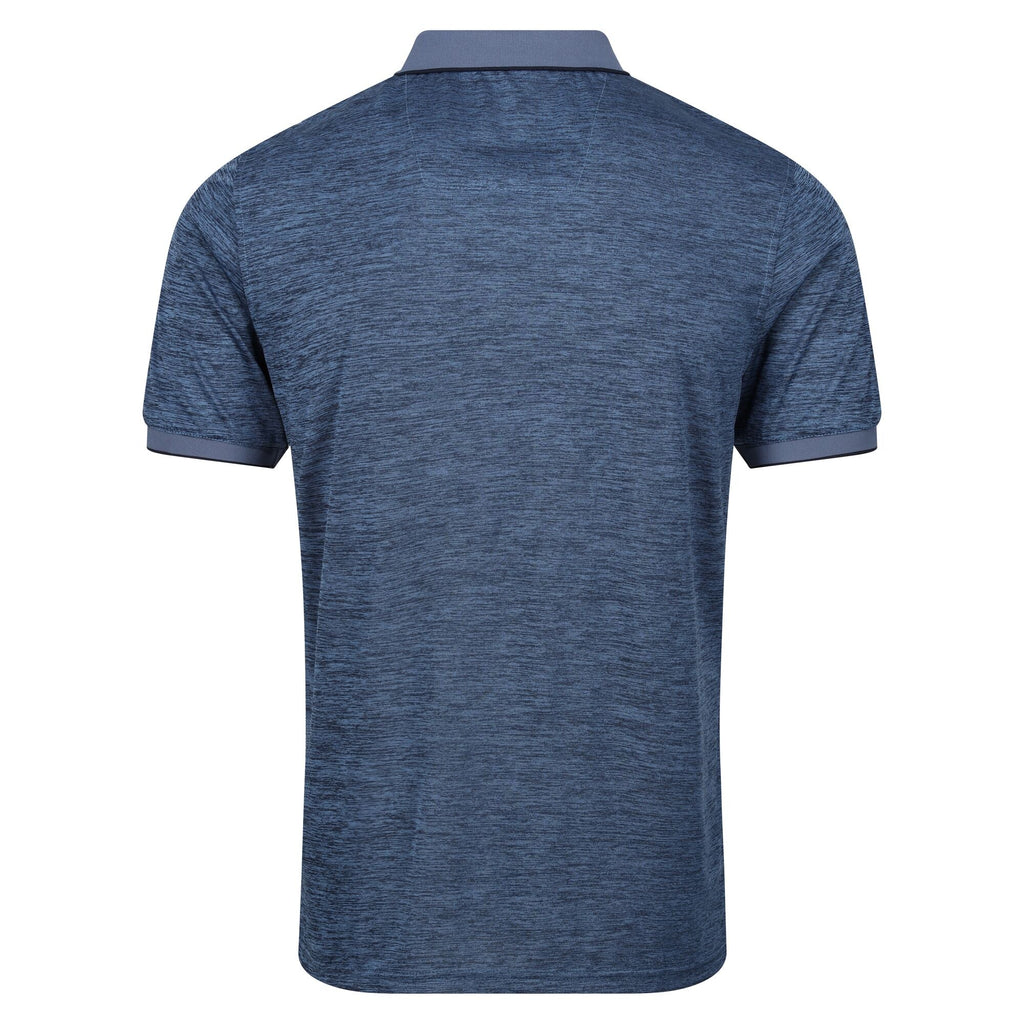 Remex II - Herren Poloshirt | aus meliertem Jersey Gewebe - Blau Bild 2