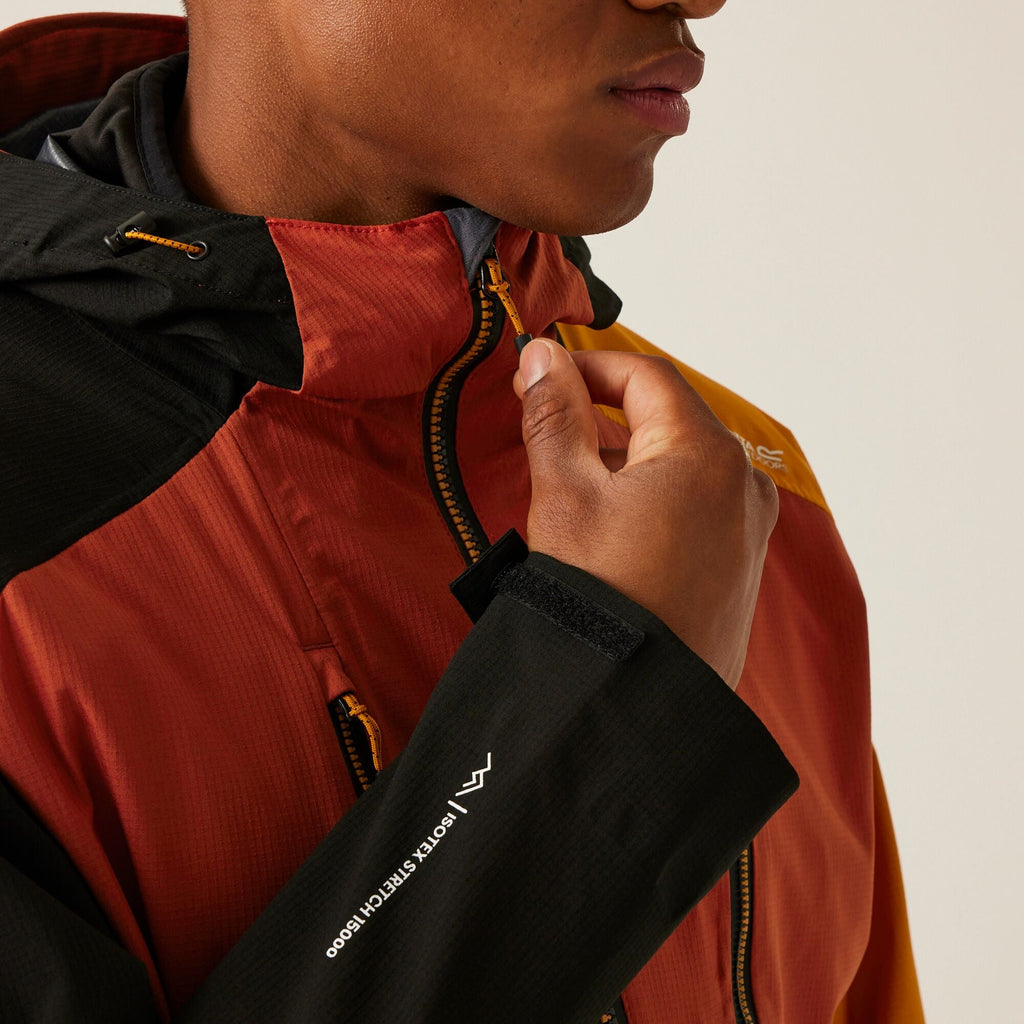 Sacramento X - Herren 3-in-1 Jacke | mit Hybrid Innenjacke und reflektierenden Details - Rot-Schwarz Red Ochre/Black Bild 11