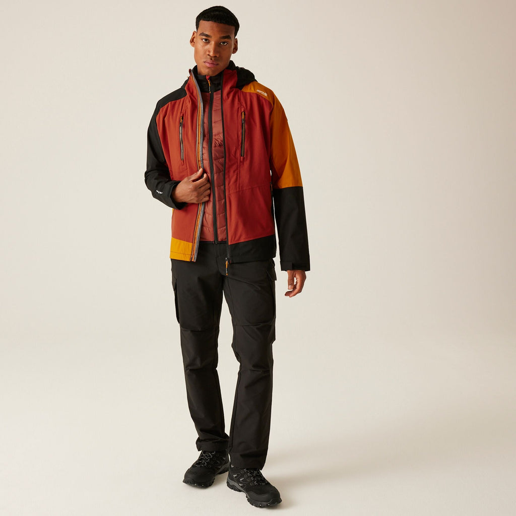 Sacramento X - Herren 3-in-1 Jacke | mit Hybrid Innenjacke und reflektierenden Details - Rot-Schwarz Red Ochre/Black Bild 1