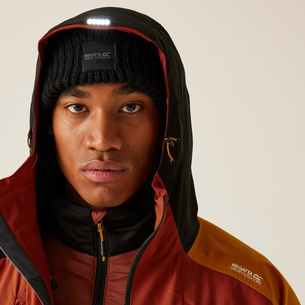 Sacramento X - Herren 3-in-1 Jacke | mit Hybrid Innenjacke und reflektierenden Details - Rot-Schwarz Red Ochre/Black Bild 9