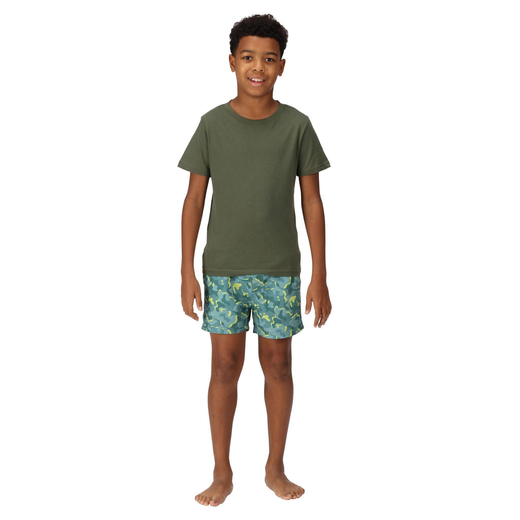 Skander II - Kinder Badehose | mit Mesh Einsatz - Grün SeaPn/GrAlCa Bild 6