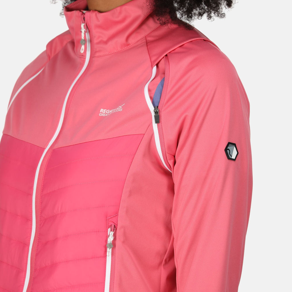 Steren Hybrid - Damen Jacke | mit abnehmbaren Raglanärmel - Pink Fruit Dove Bild 4