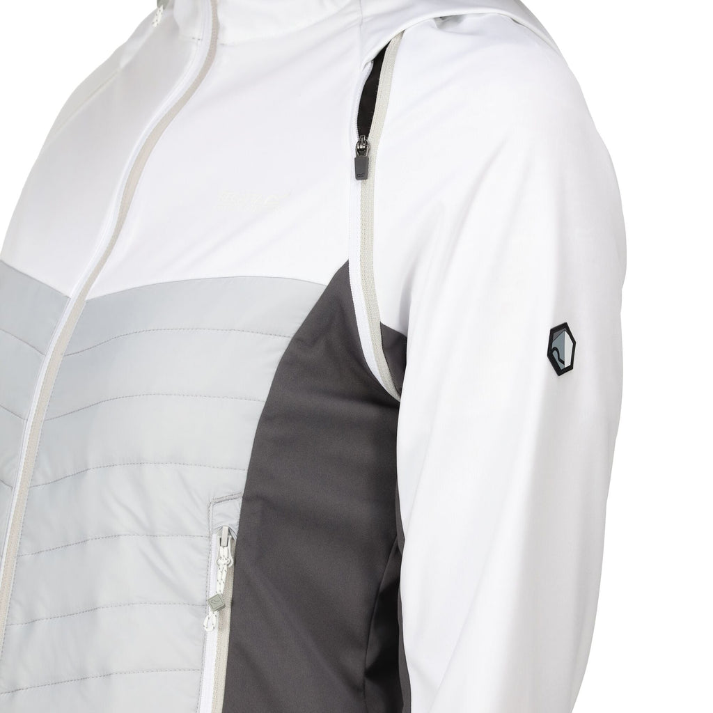 Steren Hybrid - Damen Jacke | mit abnehmbaren Raglanärmel - Weiß White/Cybrsp Bild 4