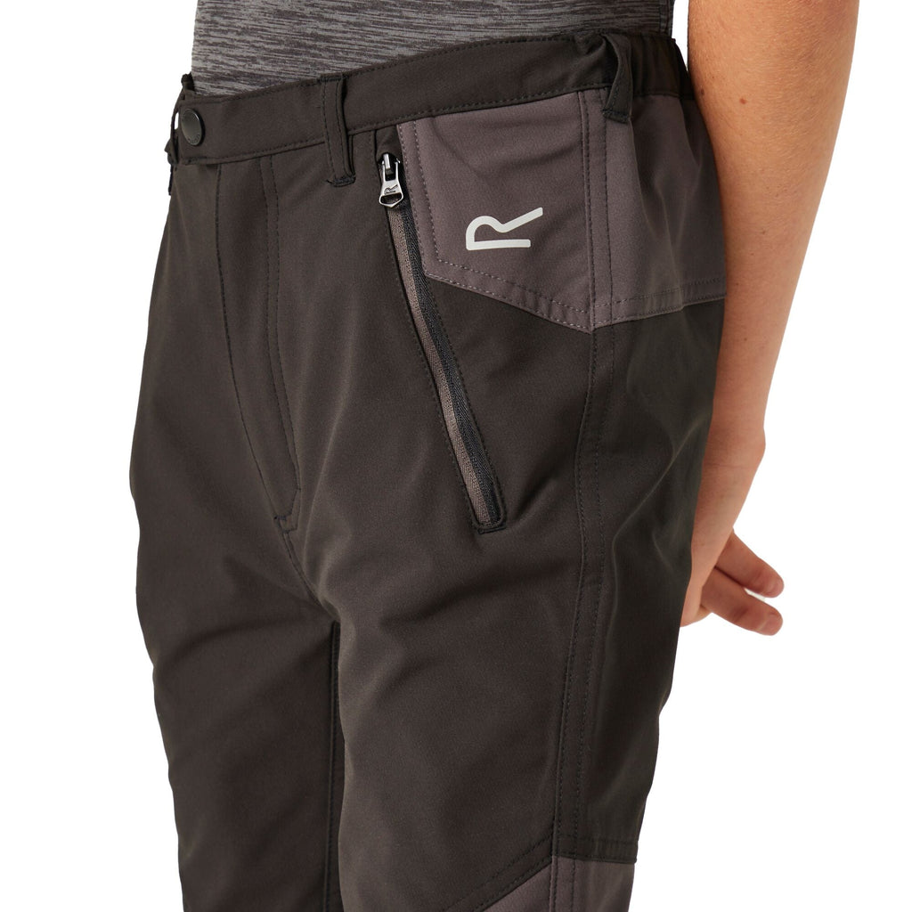 Tech Mountain Trs - Kinder Wanderhose | Reißverschlussöffnung am Knöchel - Schwarz 82g black/ash Bild 3