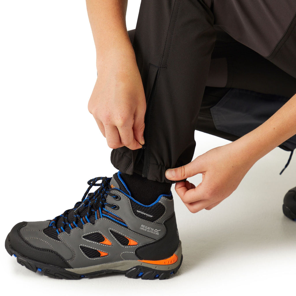 Tech Mountain Trs - Kinder Wanderhose | Reißverschlussöffnung am Knöchel - Schwarz 82g black/ash Bild 5