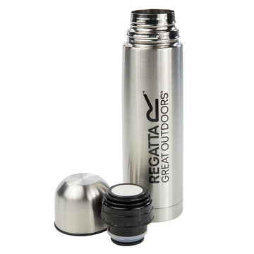 Vacuum Flask 0.5 L - Isolierflasche | mit auslaufsicherem Deckel - Grau 6xe silver Bild 1