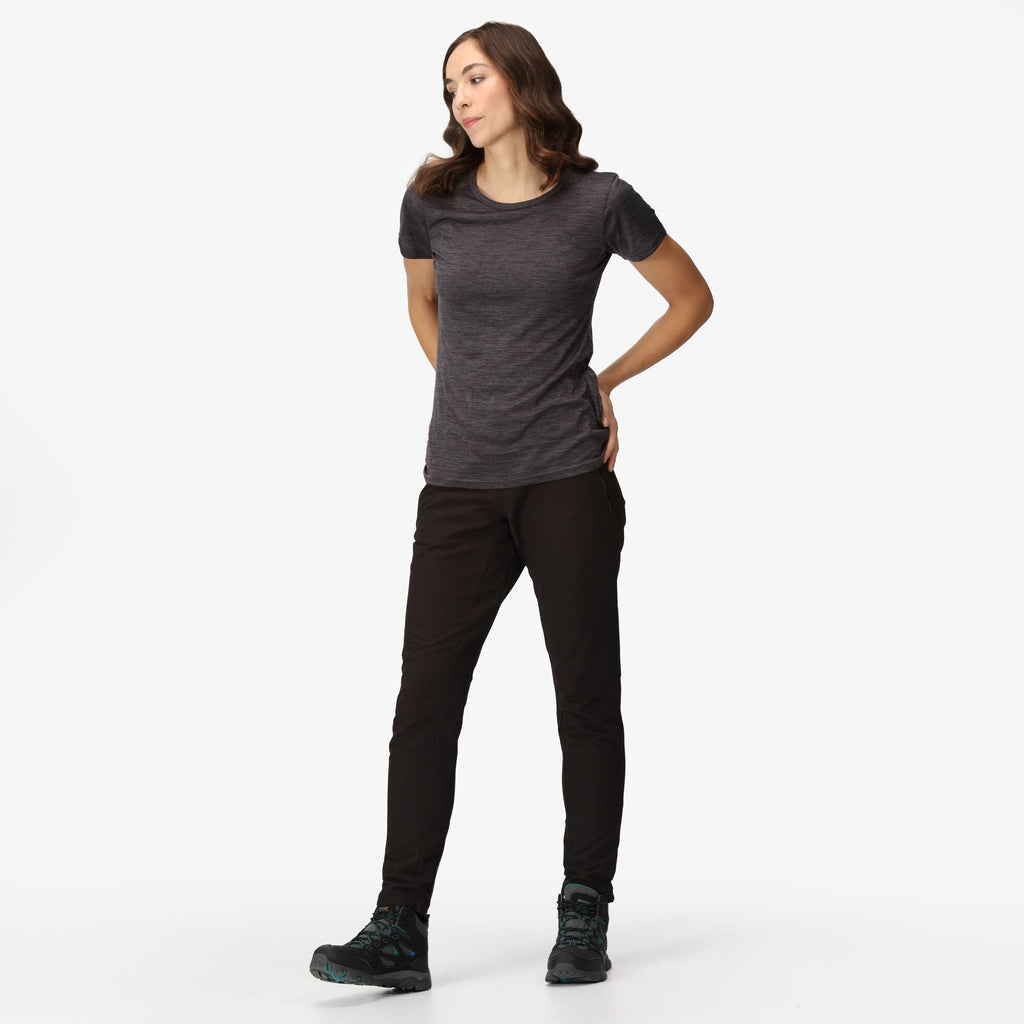 Winter Pentre Str Tr - Damen Wanderhose - reguläre Beinlänge | dehnbar und wetterfest - Schwarz Black Bild 1