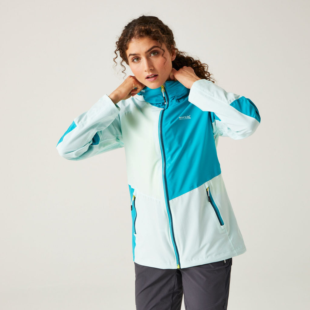 Wmn Raddick II - Damen Stretchjacke | integrierte Taschenlampe an der Kapuze - Blau Bleached Aqua/Tahoe Blue Bild 1