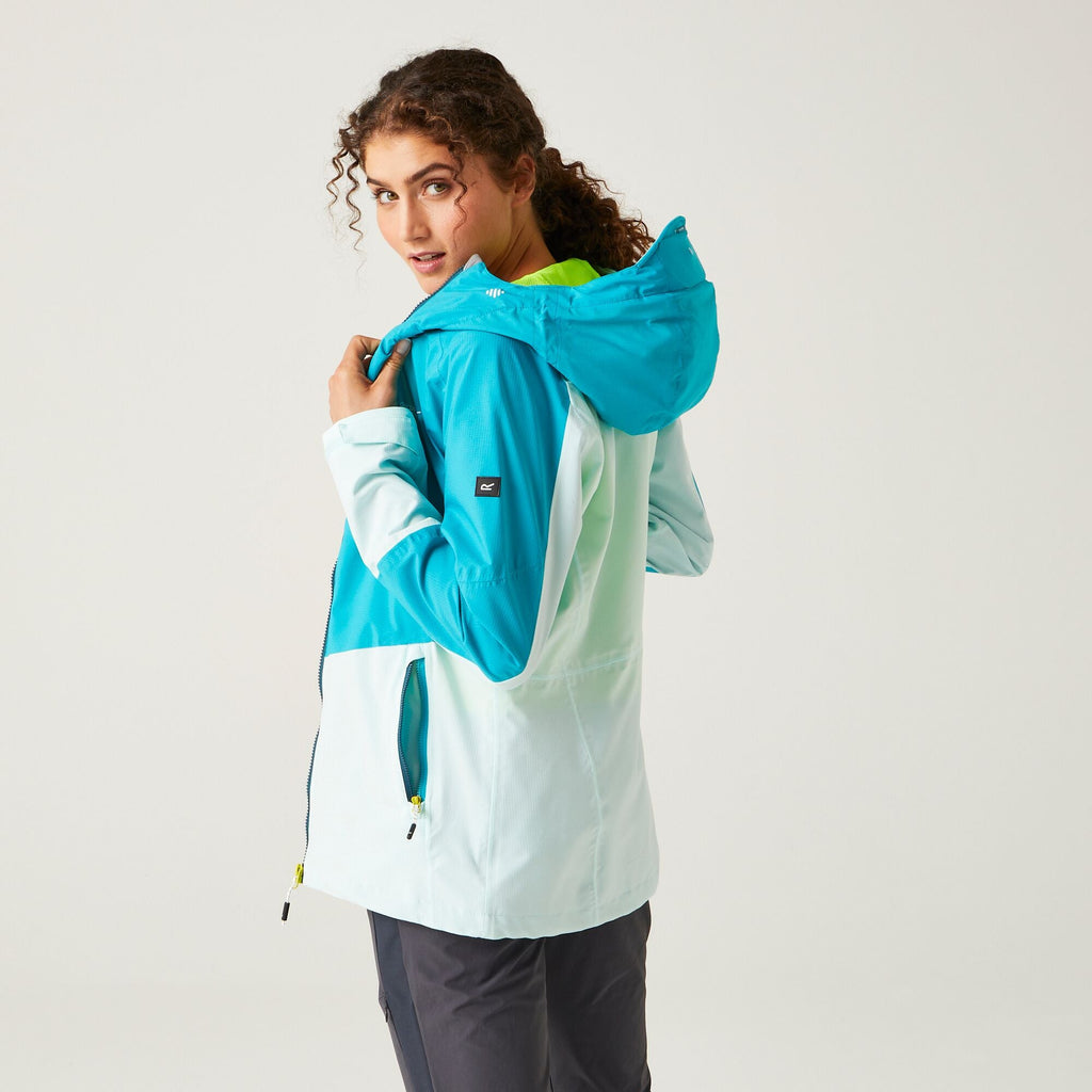 Wmn Raddick II - Damen Stretchjacke | integrierte Taschenlampe an der Kapuze - Blau Bleached Aqua/Tahoe Blue Bild 2