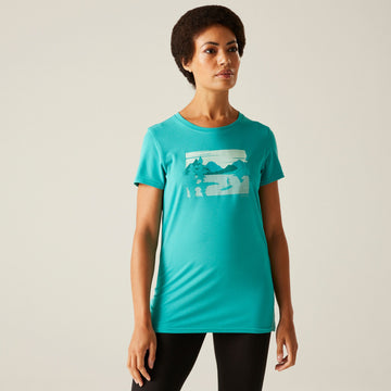 Wmn`s Fingal Stretch - Damen T-Shirt | schnelltrocknend - Türkis Turquoise Bild 1