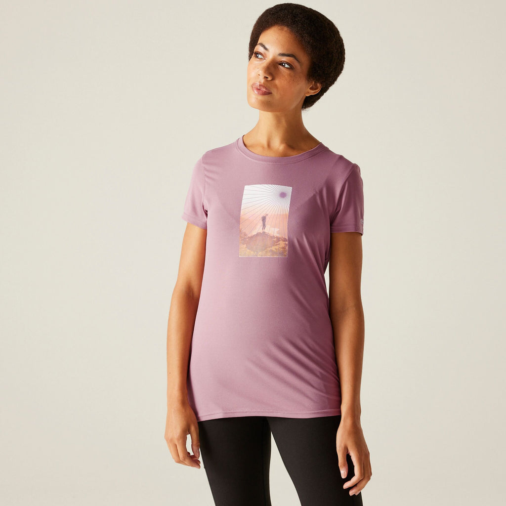 Wmn`s Fingal Stretch - Damen T-Shirt | schnelltrocknend - Rosa Lilas Bild 1