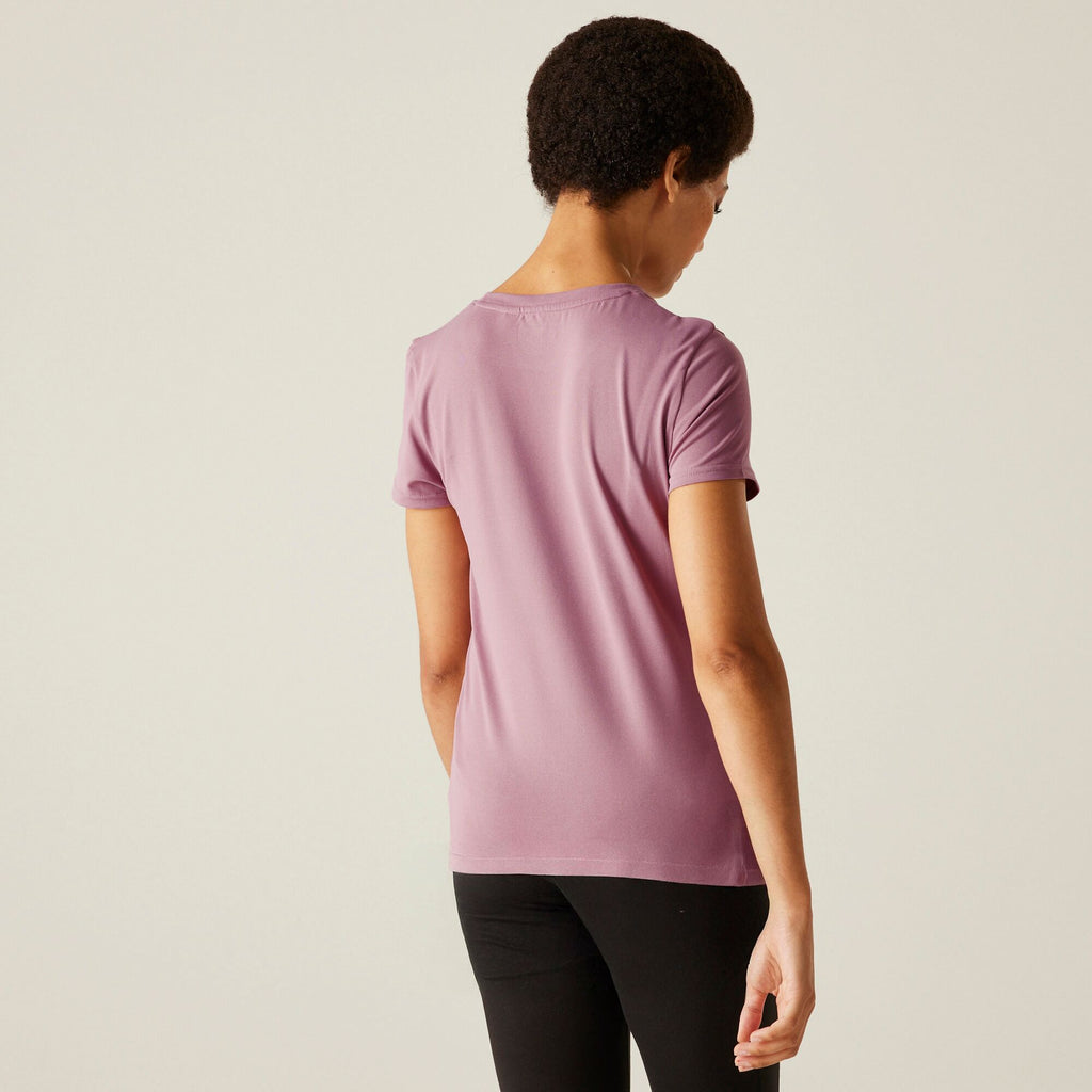 Wmn`s Fingal Stretch - Damen T-Shirt | schnelltrocknend - Rosa Lilas Bild 2