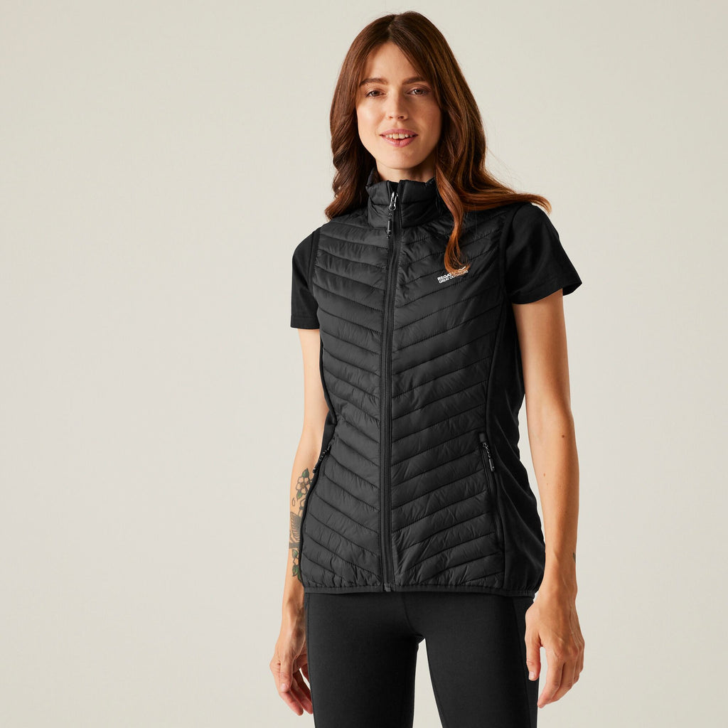 Women`s Andreson Hybrid B/W - Damen Gilet | leichte Wattierung - Schwarz Black Bild 1