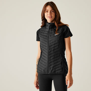 Women`s Andreson Hybrid B/W - Damen Gilet | leichte Wattierung - Schwarz Black Bild 1