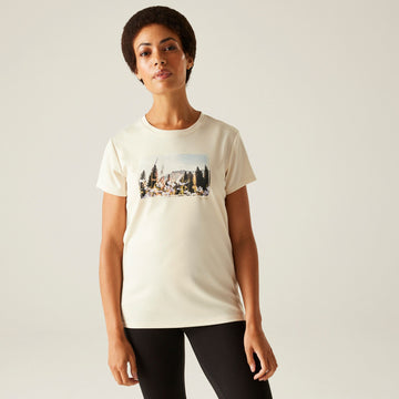 Women's Fingal IX - Damen T-Shirt | mit Grafikdruck - Wollweiß LightVanilla Bild 1