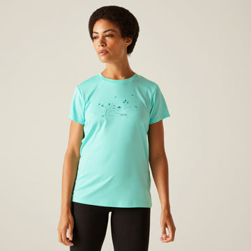 Women's Fingal IX - Damen T-Shirt | mit Grafikdruck - Blau Aruba Blue Bild 1