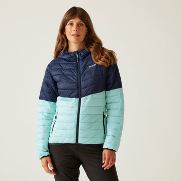 Women`s Hooded Hillpack IV - Damen Jacke | leichte Wattierung - Navy Hellblau Nvy(IvyMorn) Bild 1