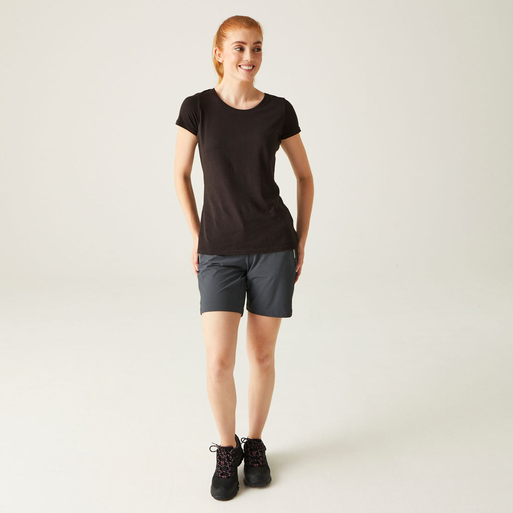 Women`s Mountain Shorts II - Damen Shorts | halbelastischer Taillenbund - Grau Seal Grey Bild 1