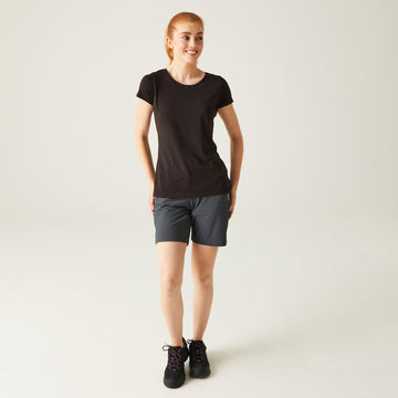 Women`s Mountain Shorts II - Damen Shorts | halbelastischer Taillenbund - Grau Seal Grey Bild 1
