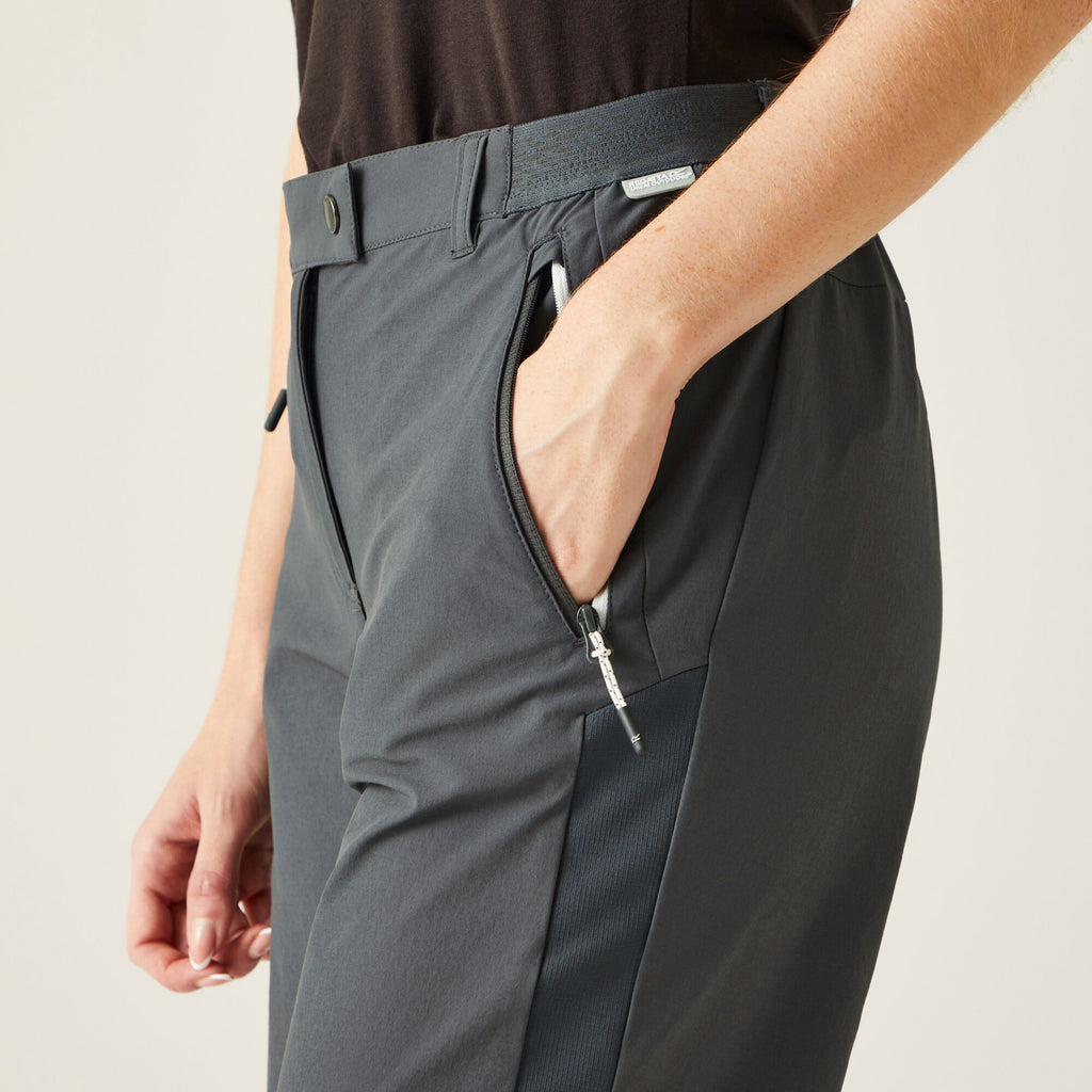 Women`s Mountain Shorts II - Damen Shorts | halbelastischer Taillenbund - Grau Seal Grey Bild 5