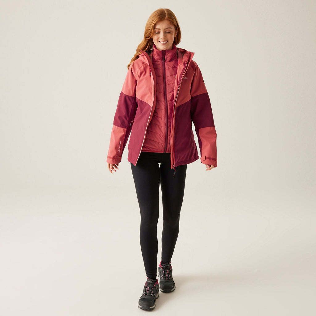 Womens WentwoodIX 2 in 1 - Damen Jacke | wasserdicht und atmungsaktiv - Rot-Rosa MinRd/RumbRd Bild 1