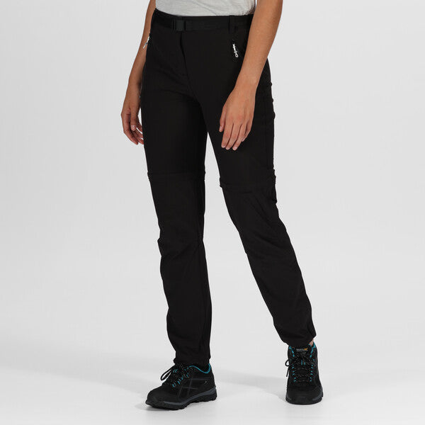 Xert Z/O Trs III - Damen Wanderhose | abzipbar, wasserabweisend und schnelltrocknend - Schwarz 800 black Bild 1