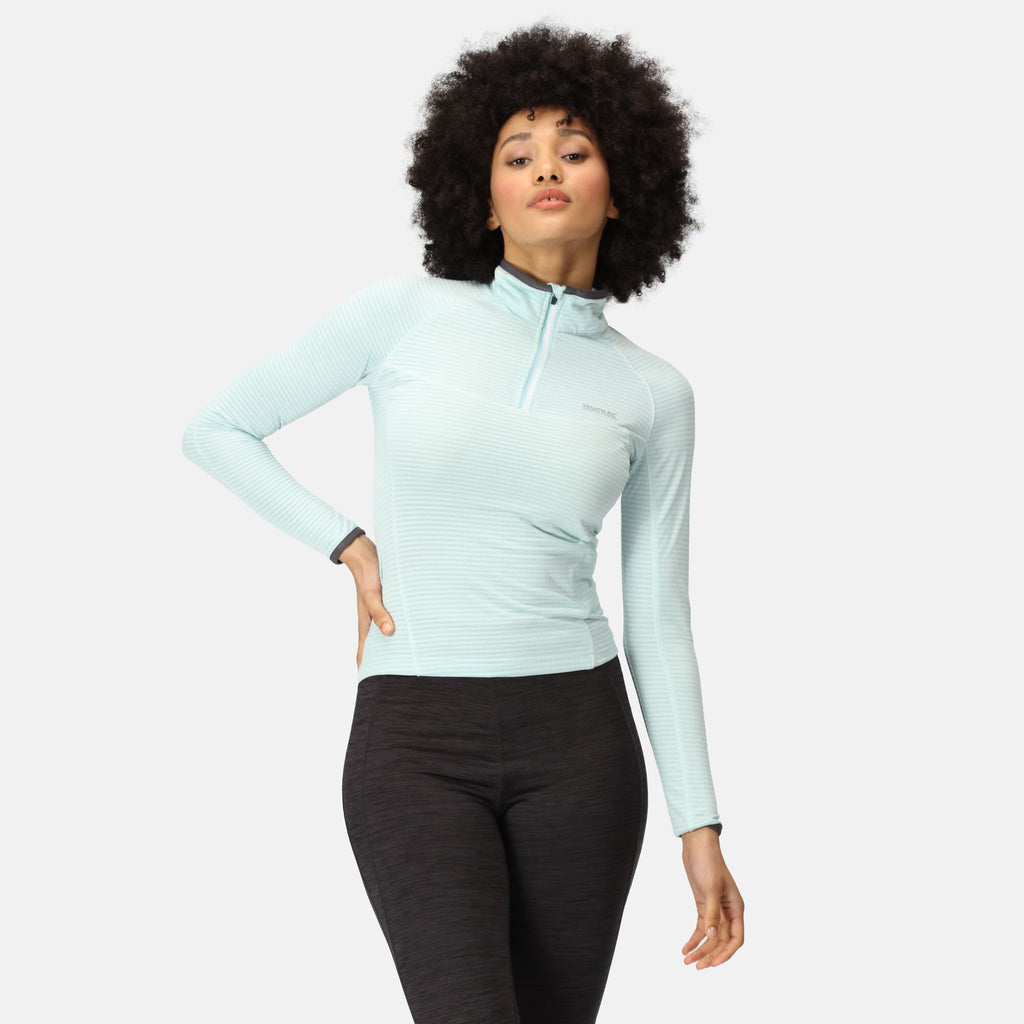 Yonder - Damen Langarmshirt | mit Zip - Hellblau Sea Haze Bild 3