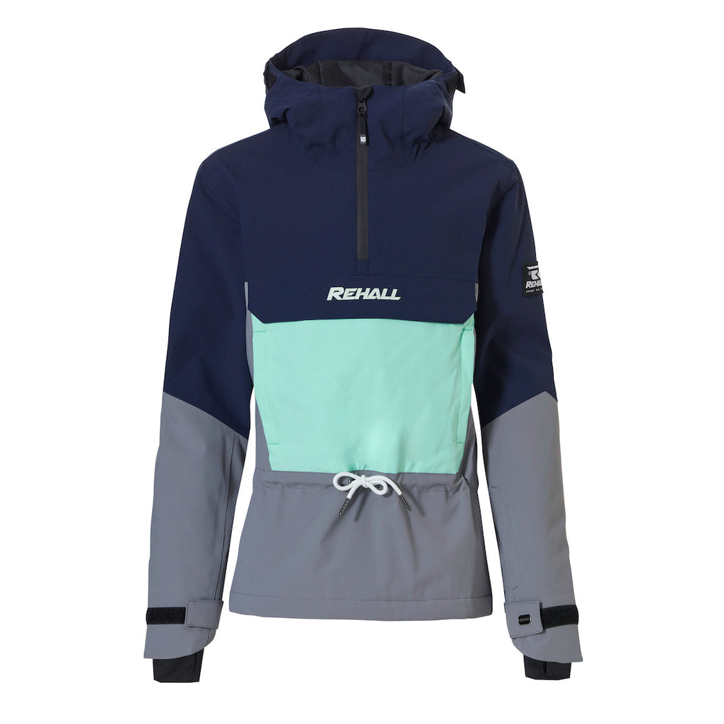 LOIZA-R-jr.- Kinder Schneeanorak | mit Kordelzug - Blau-Grau-Mint Navy Bild 1