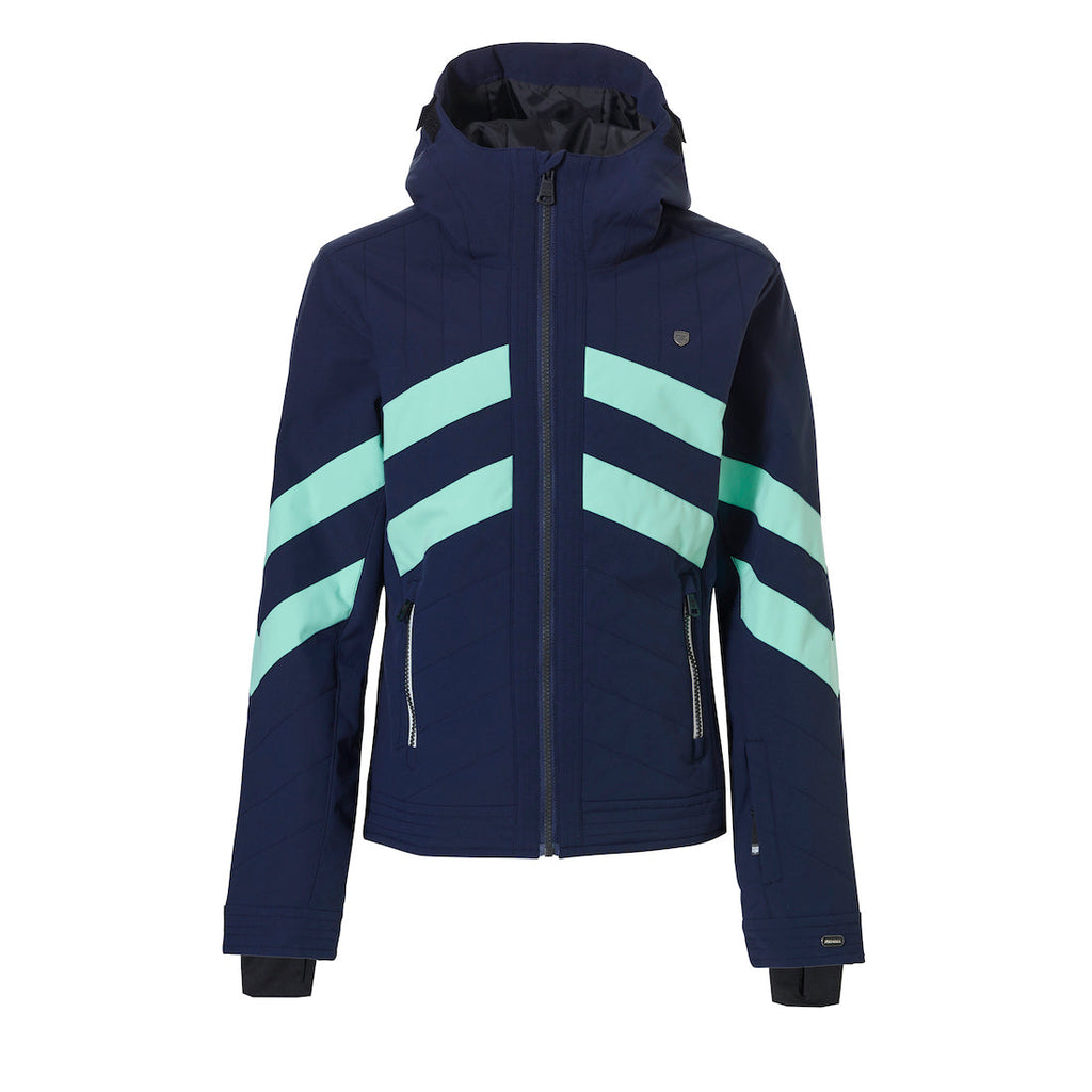 SOOF-R-jr.- Kinder Skijacke | mit Schneefang - Blau-Mint Navy Bild 1