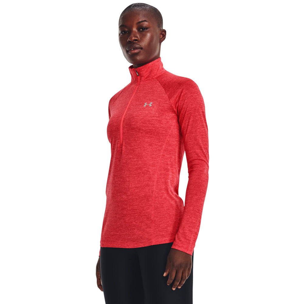 Shirt UA Tech™ Twist - Damen Midlayer | locker, leicht und kühl - Orange meliert