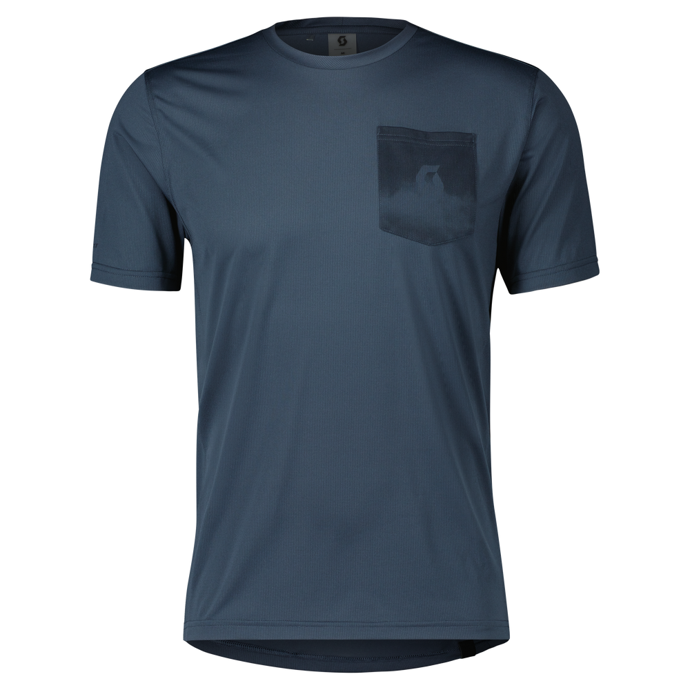 GRAVEL 20 SS - Herren T-Shirt | zwei Gesäßtaschen mit Reißverschluss - Blau