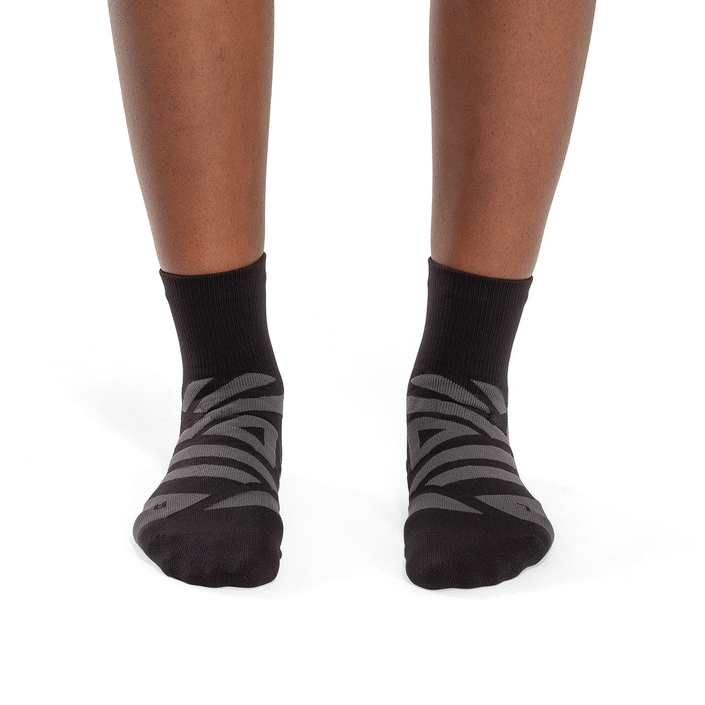 PERFORMANCE MID SOCK - Damen Socken | atmungsaktiv - Schwarz-Grau