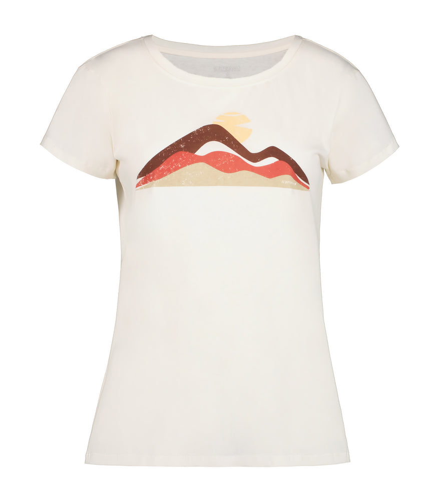 MORRILL - Damen T-Shirt | aus Baumwolle mit Druck - Naturweiß