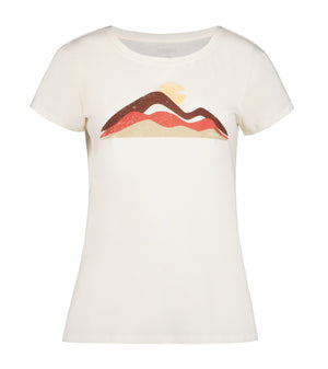 
                  
                    Laden Sie das Bild in den Galerie-Viewer, MORRILL - Damen T-Shirt | aus Baumwolle mit Druck - Naturweiß
                  
                