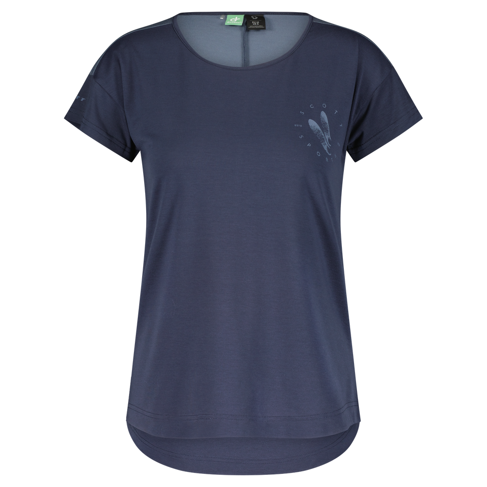 TRAIL FLOW DRI SS - Damen T-Shirt | mit Mesh Rückeneinsatz - Blau
