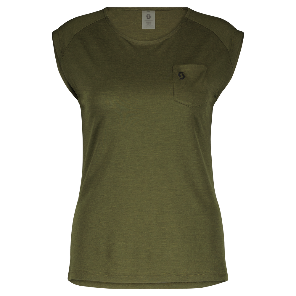 DEFINED MERINO - Damen T-Shirt | mit Merinowolle - Grün