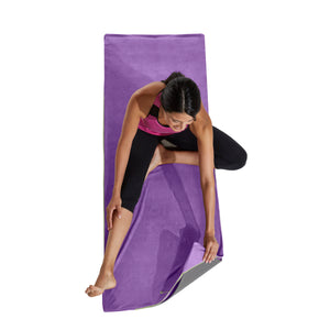 
                  
                    Laden Sie das Bild in den Galerie-Viewer, Stay-Put Yoga Mat Towel - Yoga Handtuch | mit Ecktaschen - Lila
                  
                